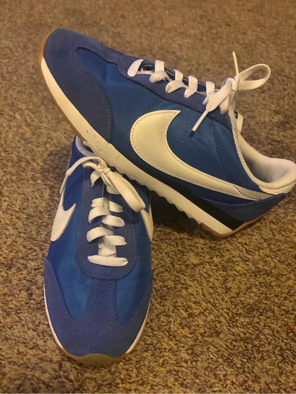 Nike Blue and White Low-Profile Running Shoes - Picture 2 of 5